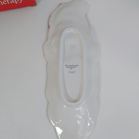 FITZ AND FLOYD Santa Snack Therapy Serving Dish Platter Tray‎ Plate 13.5" W/ Box - Picture 3 of 4
